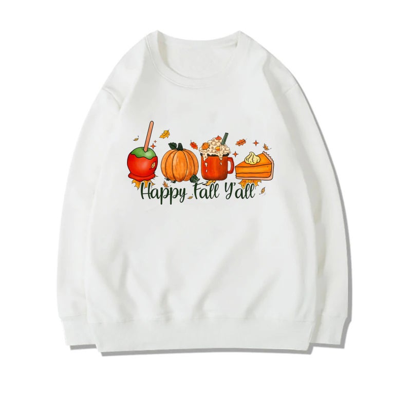 Love Fall Y'All Cute Fall Sweatshirt Thanksgiving Cl - Image 4